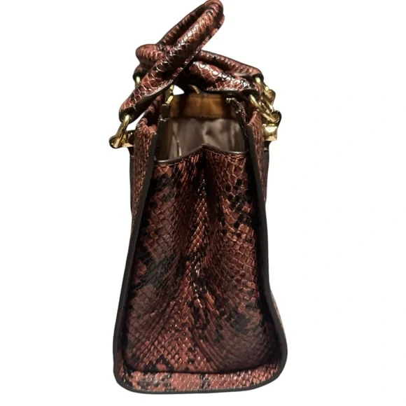 Michael Kors Mercer Extra-Small (XS) Python-Embossed Leather Bag. - Picture 3 of 5